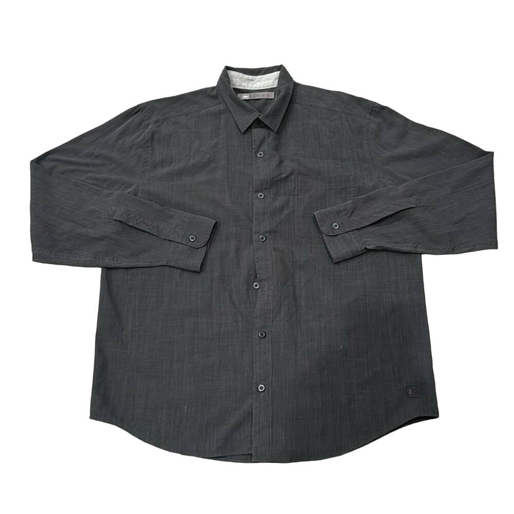 REI Men's Lightweight Button Down Long Sleeve Shirt Gray Size L